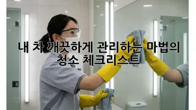내 차 깨끗하게 관리하는 마법의 청소 체크리스트 ✨