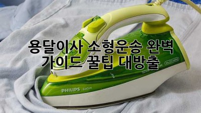 용달이사🚚 소형운송 완벽 가이드: 꿀팁 대방출🍯